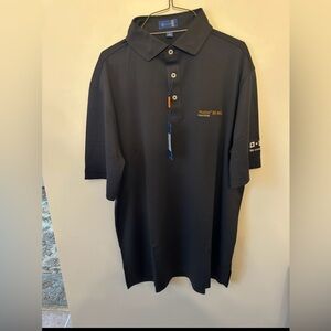 Stitch men’s golf polo shirt size large NWT black short sleeves